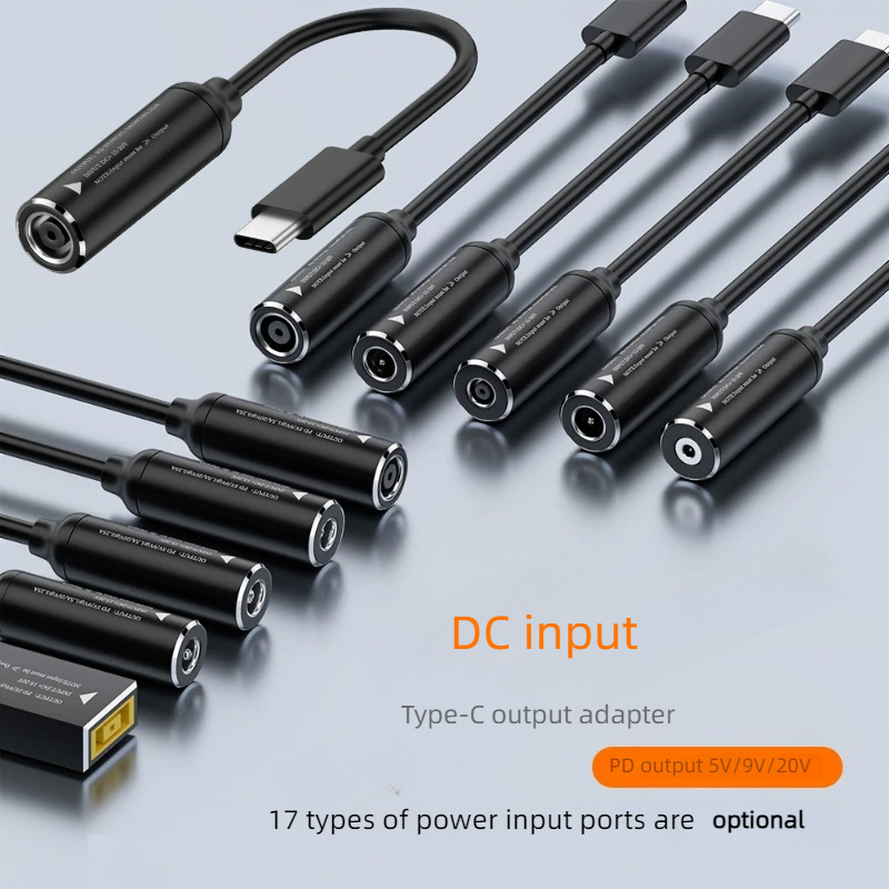 Dc Power To Type-C Opladen Pd 65W Geschikt Voor Dc Female Naar C Mannelijke Adapter Dc Naar Type-C Adapter Kabel Dc Naar Ype-C Oplader Draad
