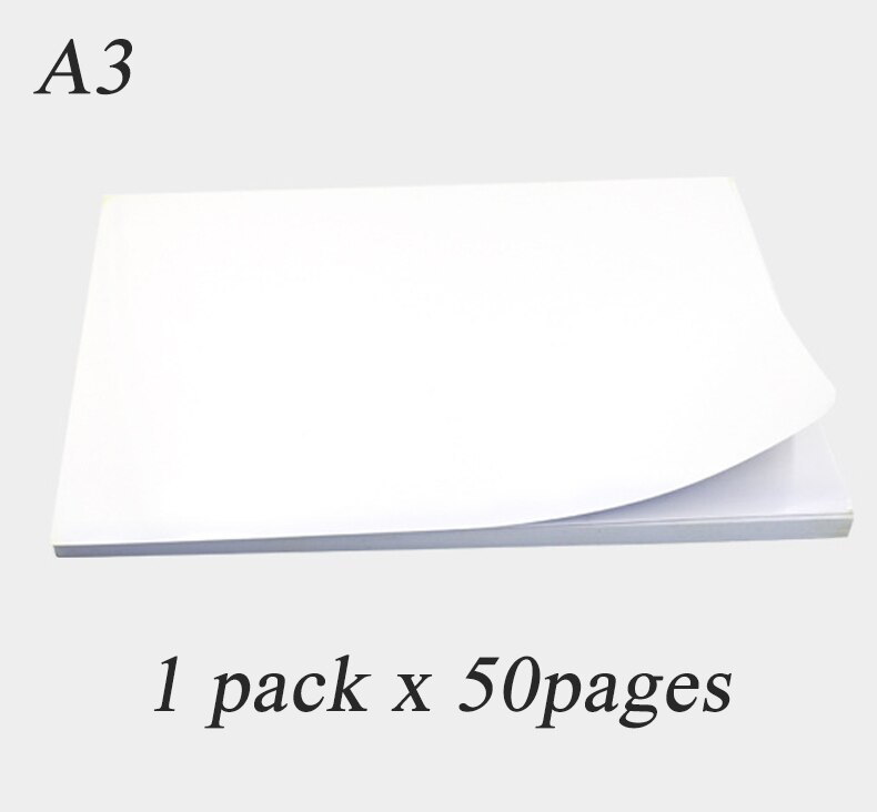 A3/A4/A5/A6 Fotopapier Hoge Glossy Zelfklevend Inkjet Printen Met Back Sticker Sublimatie blanks Photo Printer: A3 x 50 sheets
