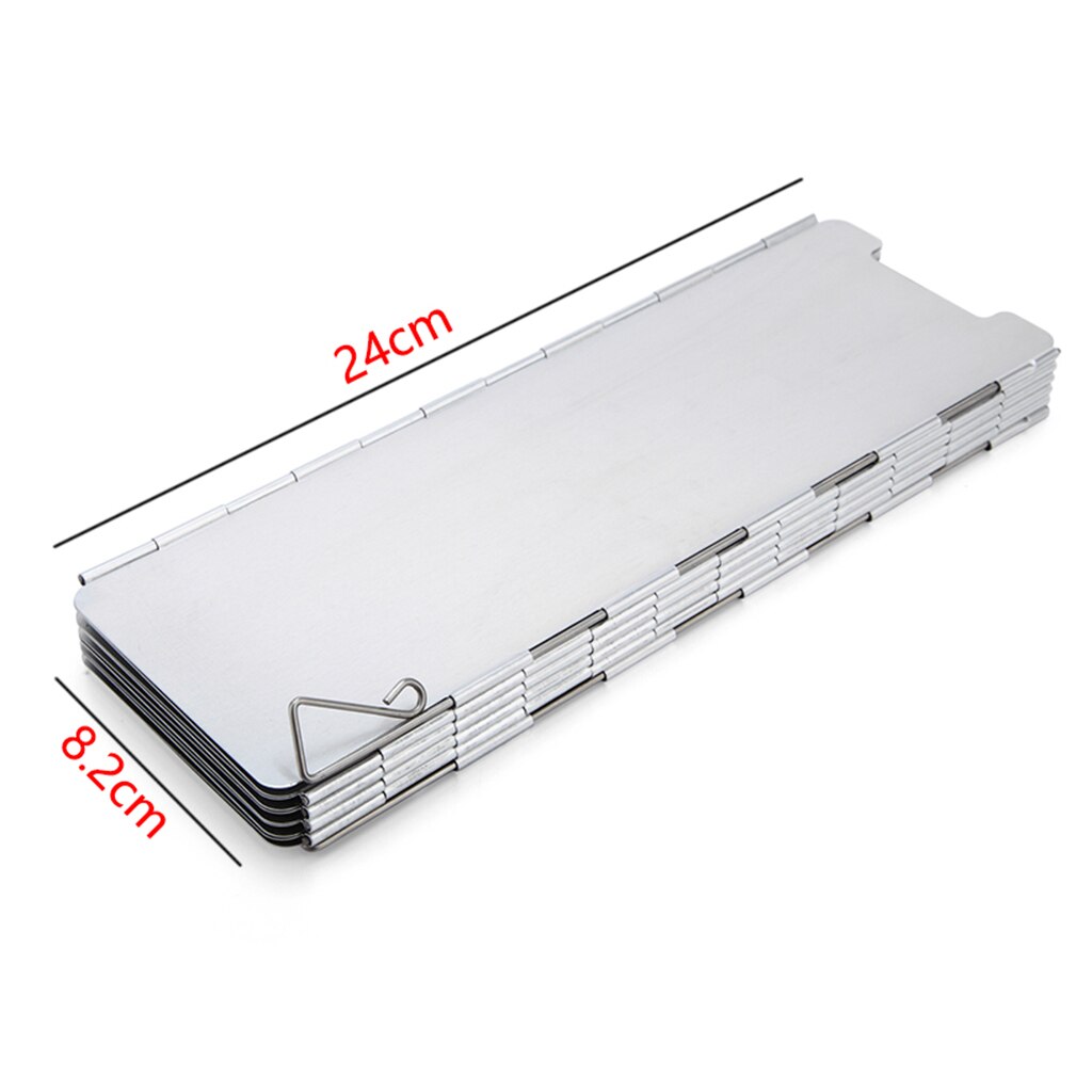 Folding Windshield Plates Outdoor Camping Kitchen BBQ Stove Picnic Wind Screen Folding Plate for Camping Gas Cooker