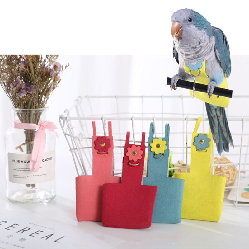 Sød slik farve floret papegøje flydragt kæledyr fugl bleer små dyr tøj uniform til fødselsdagsfest kæledyr viser
