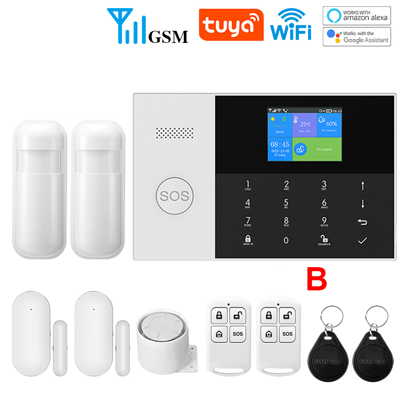 YAOSHENG Security-Protection TUYA Smart Home Alarm System 2G 433MHz WiFi GSM Wireless House App Control Sets PG105