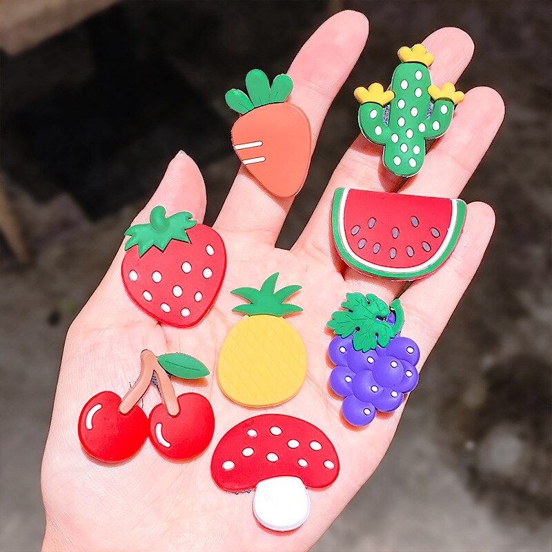 Obst Klett Haar Patch Mädchen Haar Pony Flecken Baby freundlicher Headwear Niedlich Klebrige Haar freundlicher Haar Zubehör