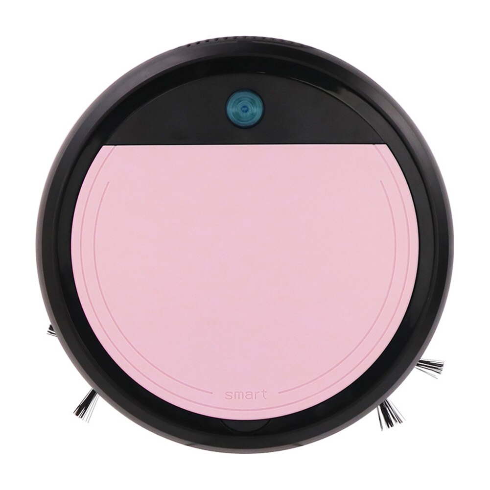 UV Disinfection Smart Robot Vacuum Cleaner Multifunctional 4-In-1 Auto Floor Sweeping Robot Dry Wet Vacuum Cleaner Machine: Black-Pink