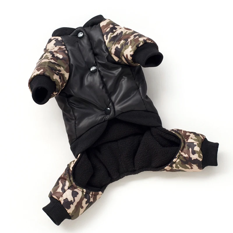 Cool FBI Pet Dog Clothes Overall Thickening Dog Puppy Jumpsuit Costume Warm Winter Clothing For Boy Dogs Ropa Para Perros Puppy