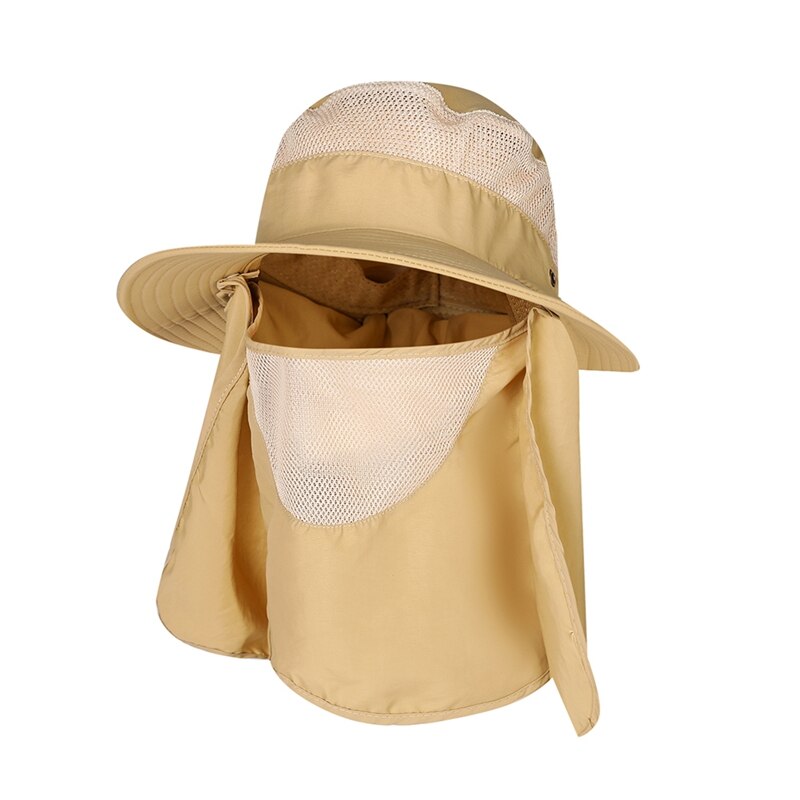 Fishing Flap Caps Men Women Quick Dry 360 Degree Sunshade UV Protection Removable Face Mask Ear Neck Cover Face Sun Cap: K