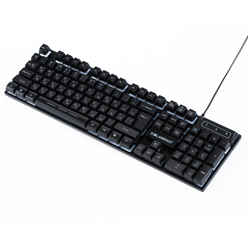 Wired USB Luminous Office Typing Game Russian Keyboard Game Desktop Computer Notebook Home Keyboard Set