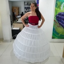 Borde de encaje 6 aro enagua bola vestido boda Vestido 110cm diámetro de la ropa interior de boda crinolina Accesorios