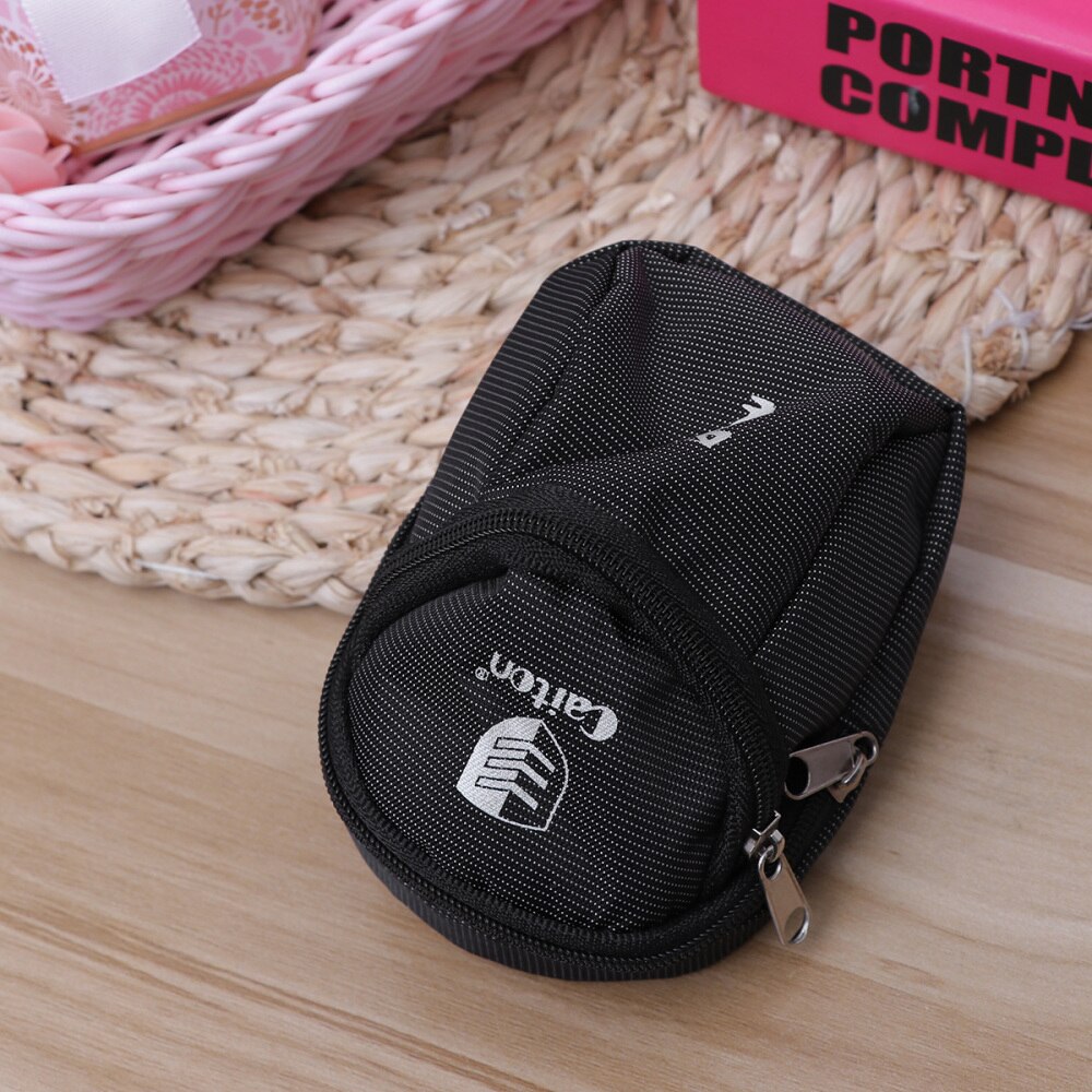 Lightweight Canvas Mini Golf Ball Holder Pouch Bag Golf Tees Pouch Bag (Black)