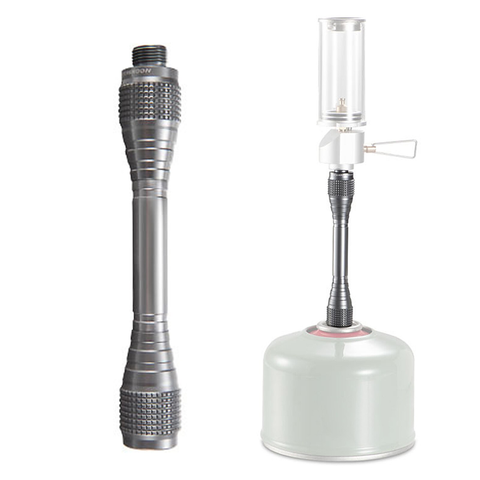 Przedłużacz latarni gazowej przedłużacz świetlówka przedłużenie lampy kempingowej na kemping piesze wycieczki: 120mm length