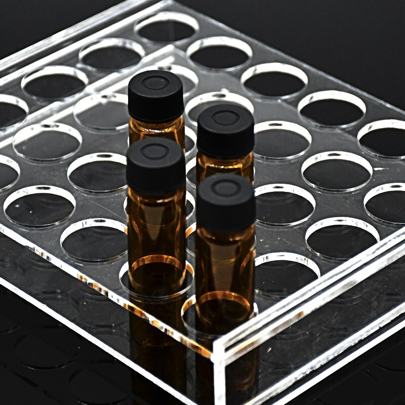 20/30/40/60ml plexiglas kromatografi hætteglas stand til sted 30 hætteglas analytisk flaske, holder til prøveflaske blænde 28mm