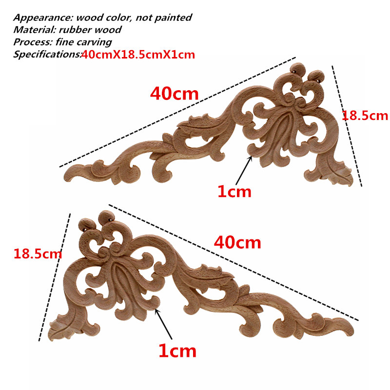 VZLX-Apliques de tallado de madera para muebles, accesorios pequeños de para el hogar, decoración de letras de madera rosa para puerta de armario de cocina y cama: violet