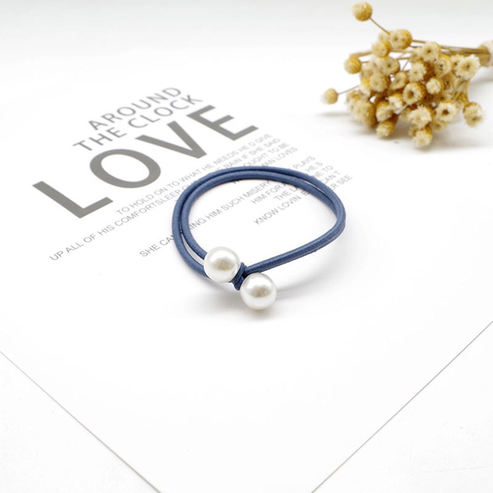 1Pcs Elasticiteit Telefoon Spoel Haarbanden Vrouwen Spiraal Haar Banden Meisjes Haar Ringen Touw Haar Accessoires: blue