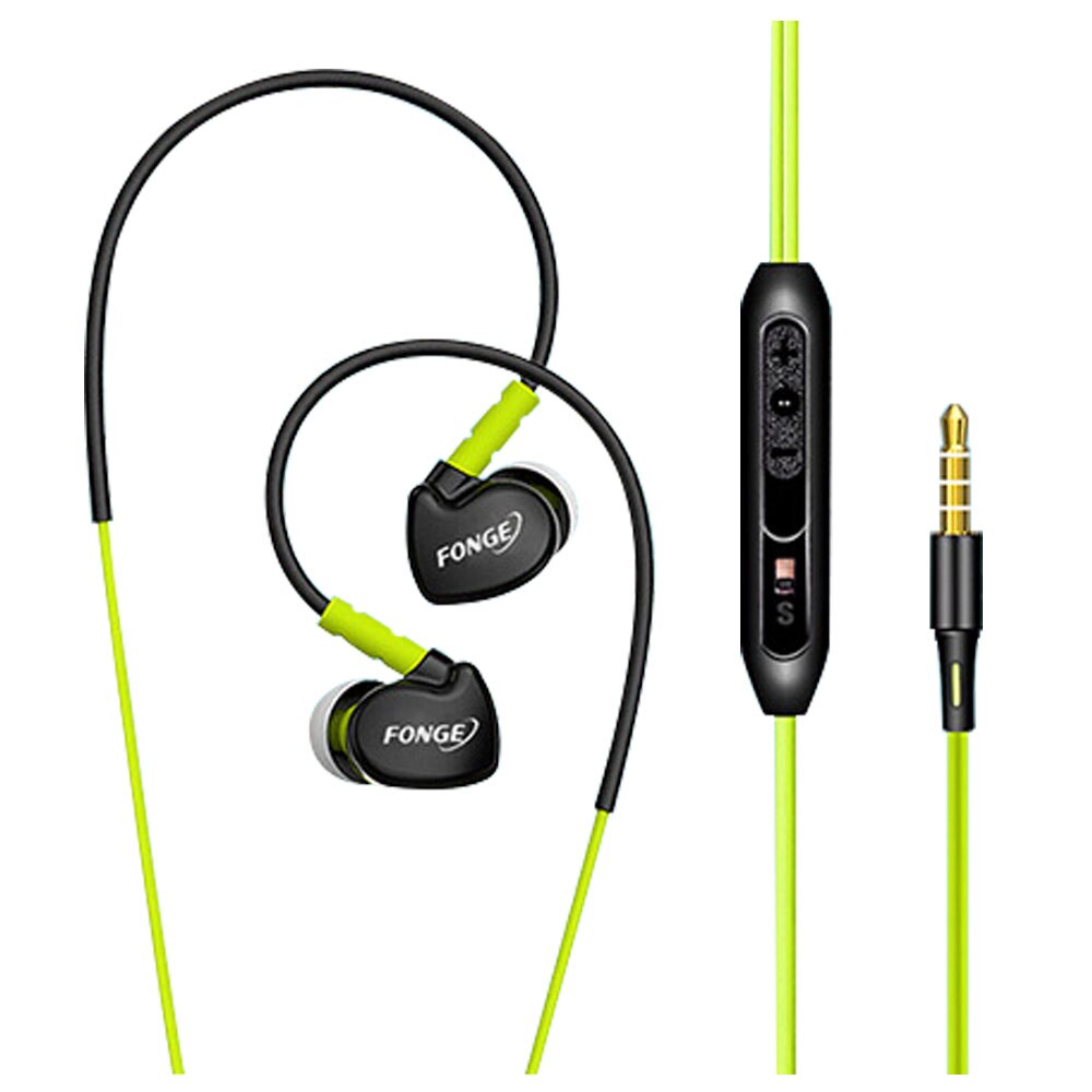 3.5 Mm Waterdichte Oortelefoon Headset Met Microfoon Bedrade Koptelefoon Voor Hifi Bass Stereo Oortelefoon Sport Transpiratie Headset Voor MP3 Pc