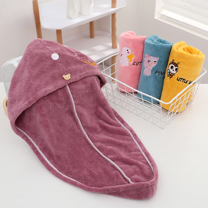 Kvinder mikrofiber håndklæde hår håndklæde badehåndklæder til voksne hjemme frotté håndklæder badeværelse serviette de douche turban til tørring af hår