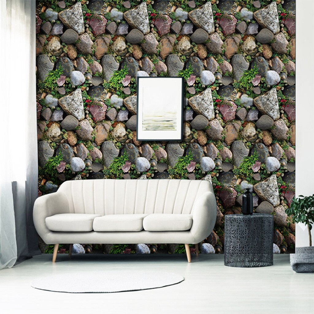 Waterproof Stone Brick Wall Sticker Self adhesive Wallpaper Home Decor Wall Art Decal for Living Room Bedroom Bathroom Kitchen