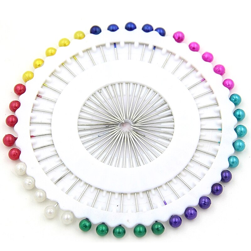 480 Ps/pak Kleurrijke Witte Ronde Hoofd Dressmaking Pearl Decorating Naaien Pin Craft Diy Ambachten Tool Accessoires Voor Huis Tuin