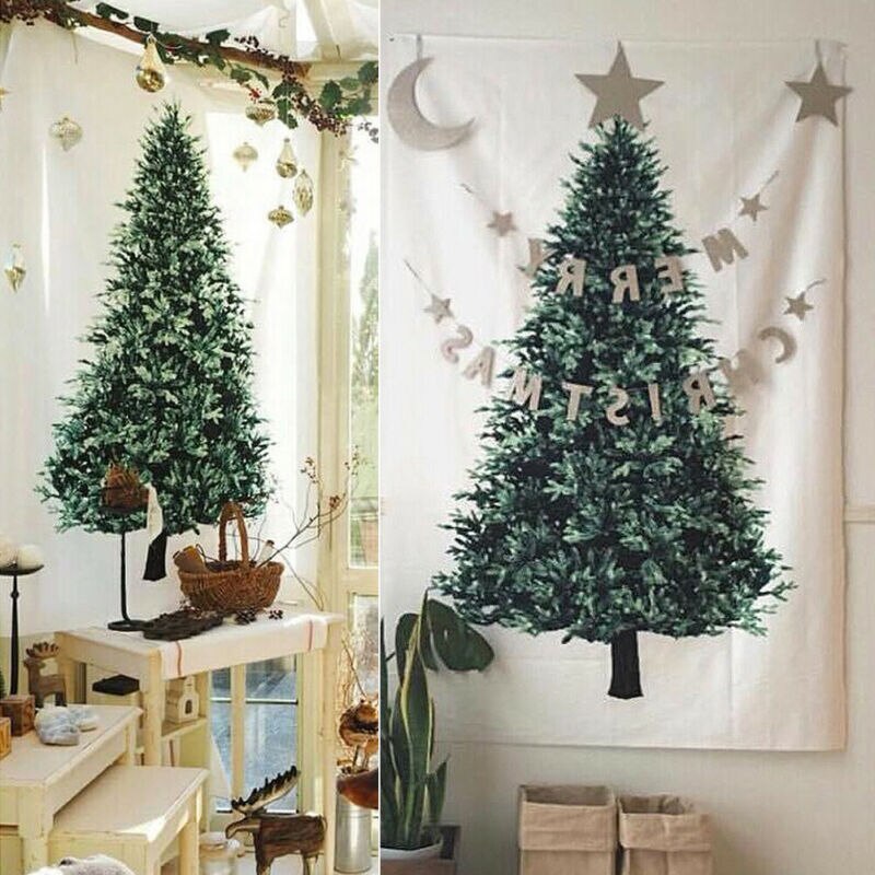 Christmas Tree Pine Hang Cloth Wall Decor Cloth Ch... – Grandado