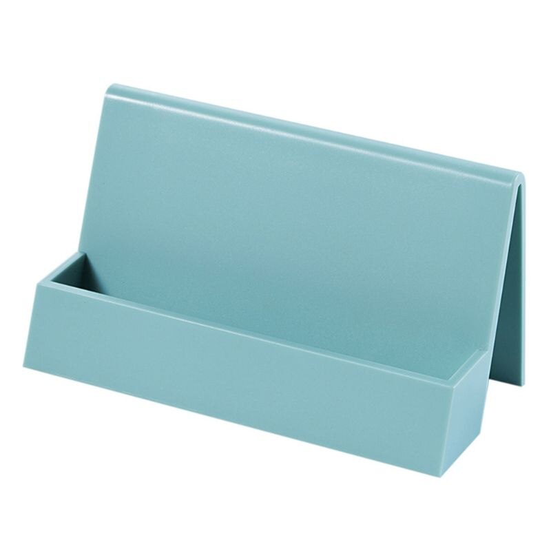 Office Business Name Card Holder Storage Display Stand Rack Table Organizer: Blue
