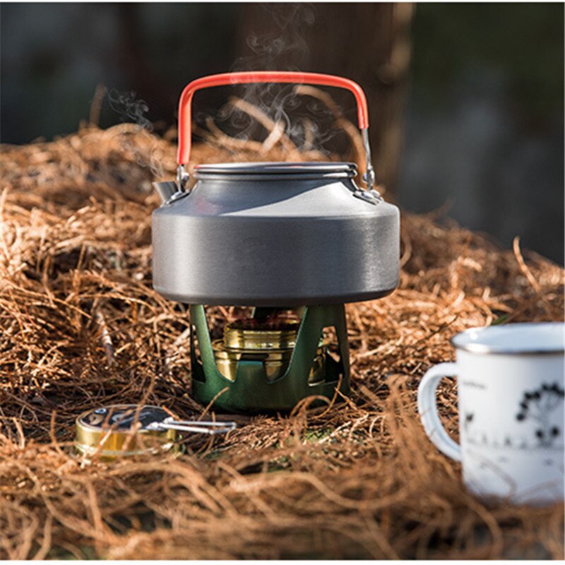 Mini camping köksredskap stentar utomhus bbq alkohol brännare vaporizer bärbar kaffe spis cookout pan insatser