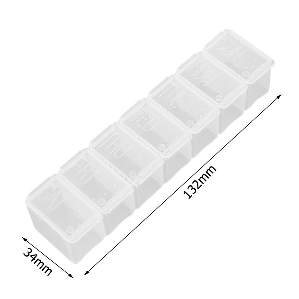 14 galler per vecka pillerfodral 7 dagar medicinask tablett dispenser organisatör piller box splitters plastförvaringsbox med klämlock: 3