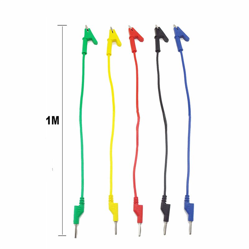 4mm Banana Plug to Alligator ClipTest lead Wire Line Double-end Electrical Voltage Crocodile 15A Multimeter DIY Connector