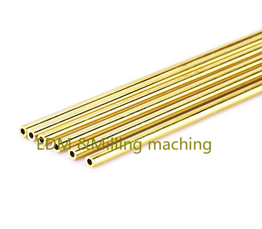 100PCS CNC EDM Drilling Machine Brass Electrode Single-Channel Tube Ø1.5MMx400MM For Wire EDM Machine Part