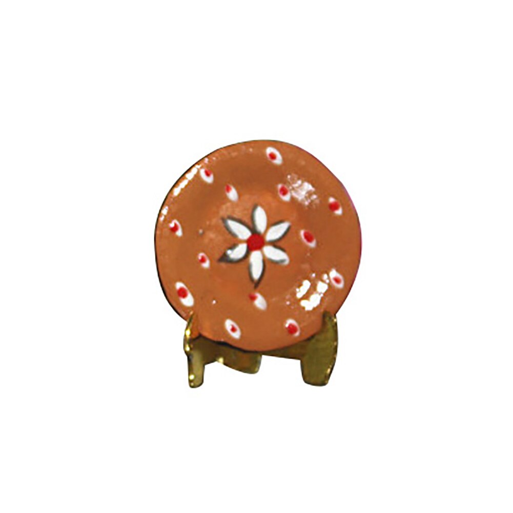 Dollhouse Mini Kitchen Ceramic Dishes Plate Miniature Tableware Realistic Model Toy DIY Fruit Dessert Cake Plate Toys