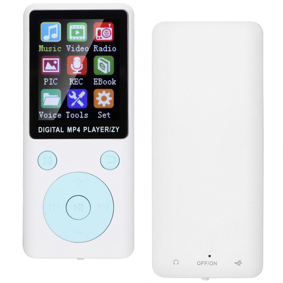 Lettore musicale MP3 MP4 leggero con schermo Mini lettore portatile ultrasottile tipo di pulsante regolabile: WHITE / With 16GB CARD