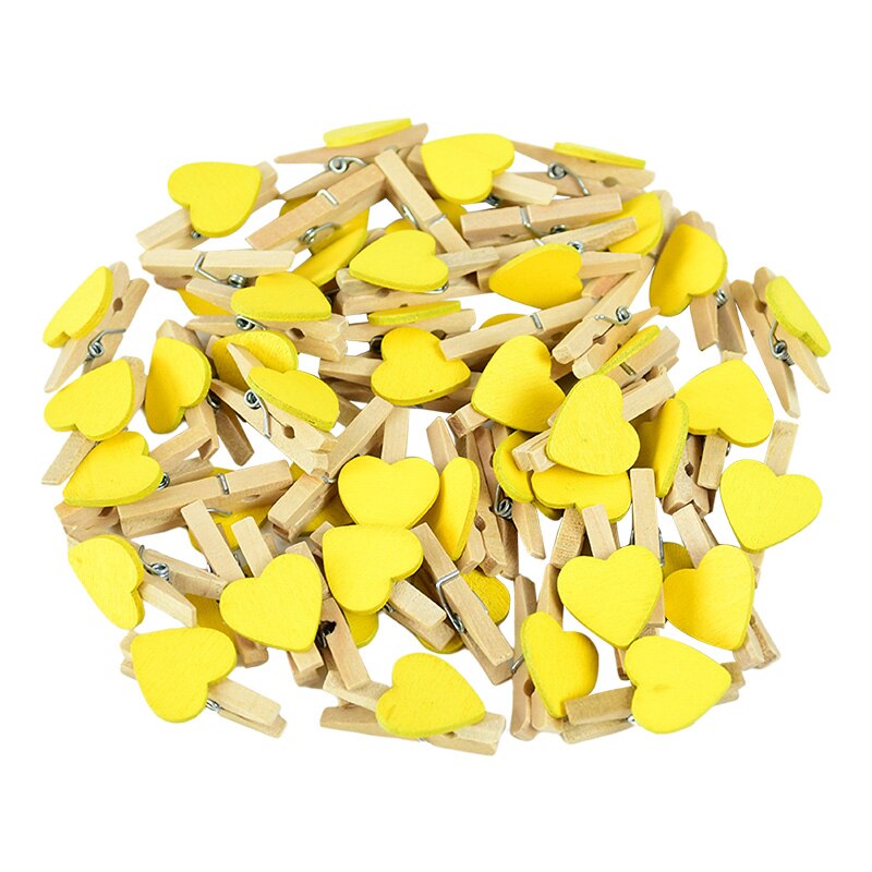 Hovico 100Pcs Gekleurde Wasknijpers Wasspelden Houten -Wasknijpers Voor Foto's Ambachten Kleur Sluiten Pin Hout Kleding Sluiten Pin Chip Clip Decoratieve Kleine Foto Clips Decoratie