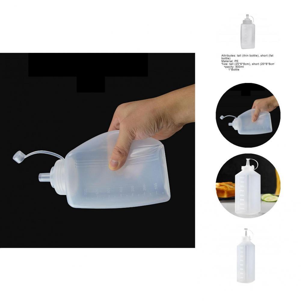 Condiment Bottle Not Deformed Squeeze Dispenser PE Leakproof Modern Ketchup Condiment Bottle