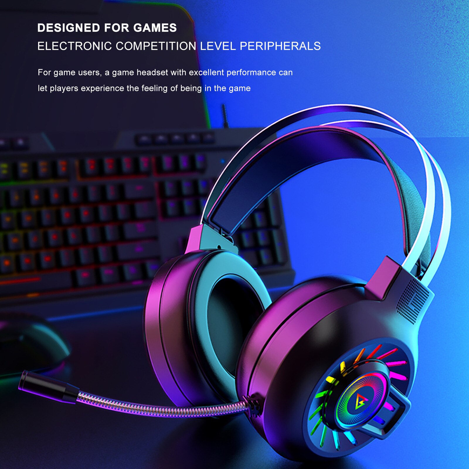 H300 Gaming Headset Headphones 5.1/7.1USB Over-Ear Stereo Gaming Headphone Microphone For Computer Game