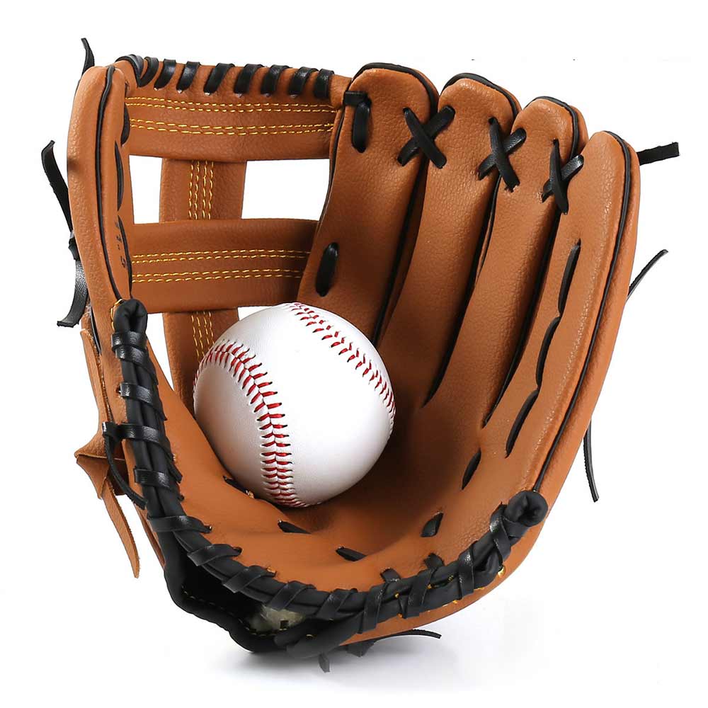 Sport all'aria aperta Guanto Da Baseball Softball Pratica Attrezzature Formato 10.5/11.5/12.5 della Mano Sinistra Per Adulti Uomo Donna di Formazione Marrone in pelle