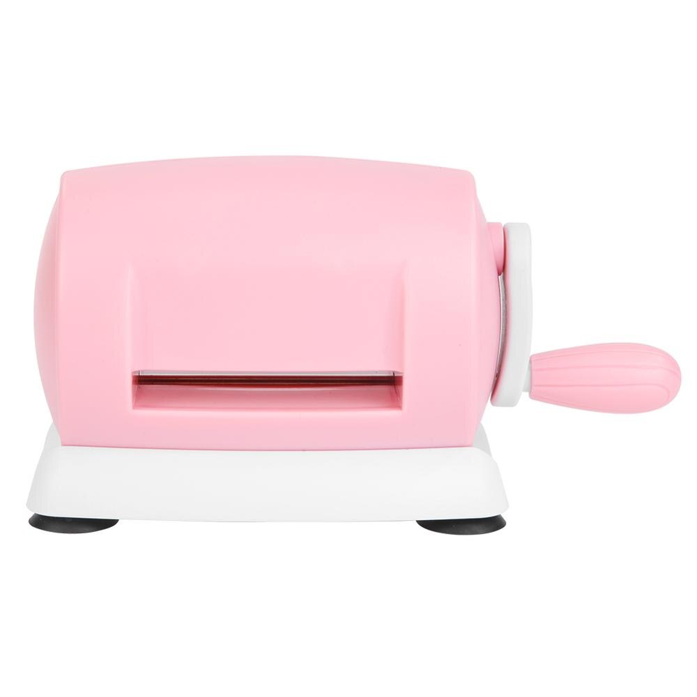 DIY Plastic Paper Cutting Embossing Machine Craft Scrapbooking Album Cutter Paper Cutter Piece Die-Cut Machine Handmade Tool: pink 2