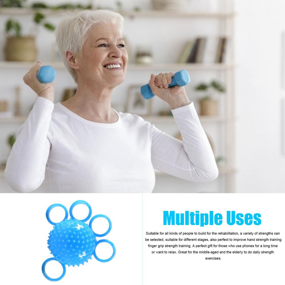 Vijf Vinger Hand Grip Bal Spier Power Oefening Fitness Sterkte Herstel Grip Bal