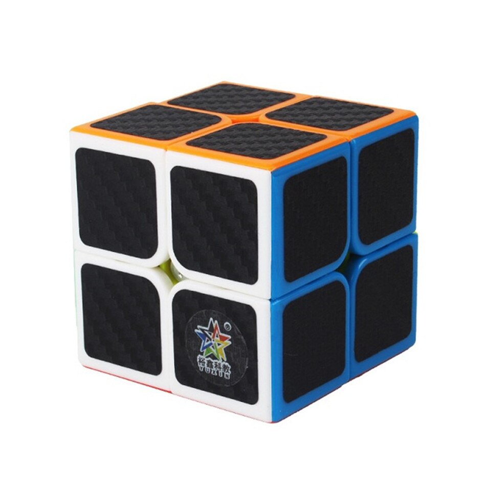 MoYu QiYi YuXin YJ 2x2 Zauberwürfel Berufs Spiel Geschwindigkeit Rotierenden Mini Tasche Cubo Magico Kinder Erwachsene Pädagogisches spaß Spielzeug: Carbon fiber 2x2