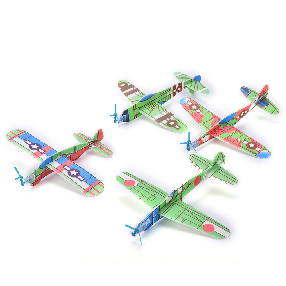 12 Stks/partij Diy Montage Slagvleugel Vlucht Vlieger Papier Vliegtuig Model Imiteren Vogels Vliegtuigen Speelgoed Voor Kinderen