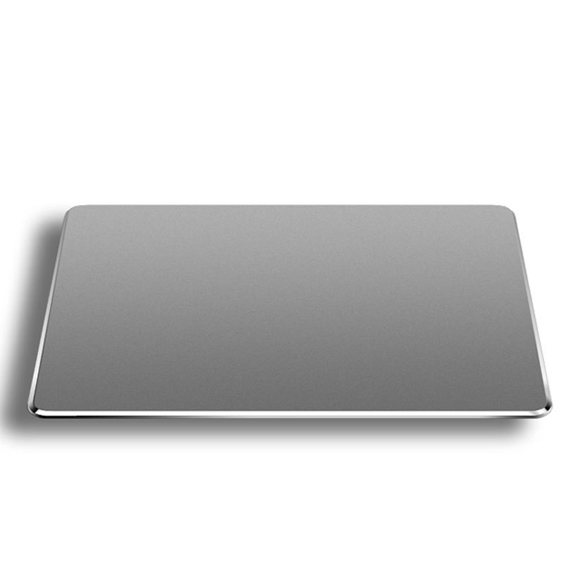 Tapis de souris en aluminium et métal, dur, lisse, mat, fin, antidérapant, étanche, contrôle rapide et précis, pour le bureau et la maison: XXS / Gris foncé