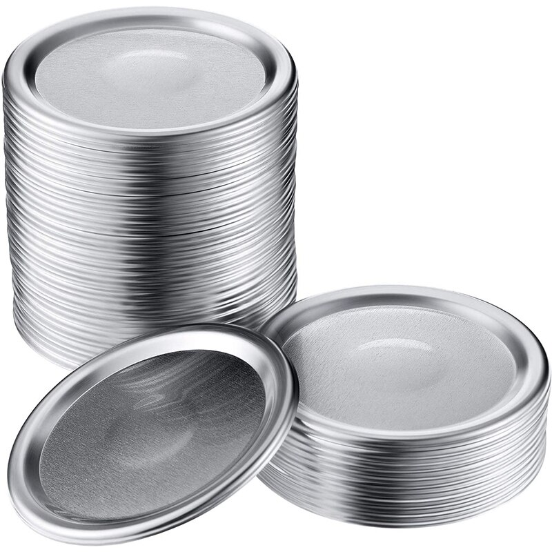 48Stck Mund Mason Krug Dicht Teilt Deckel Abdichtung Mason Feste Deckel Metall Können Deckel Geeignet für Breite mund Mason Krug 70MM: Ursprünglich Titel