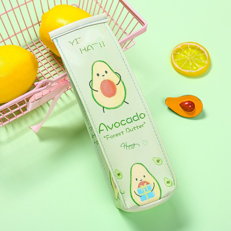 Avocado Originality Travel Milk Box Pencil Case Stationery Storage Bag Escalar Papelaria Escolar School Supplies: 03