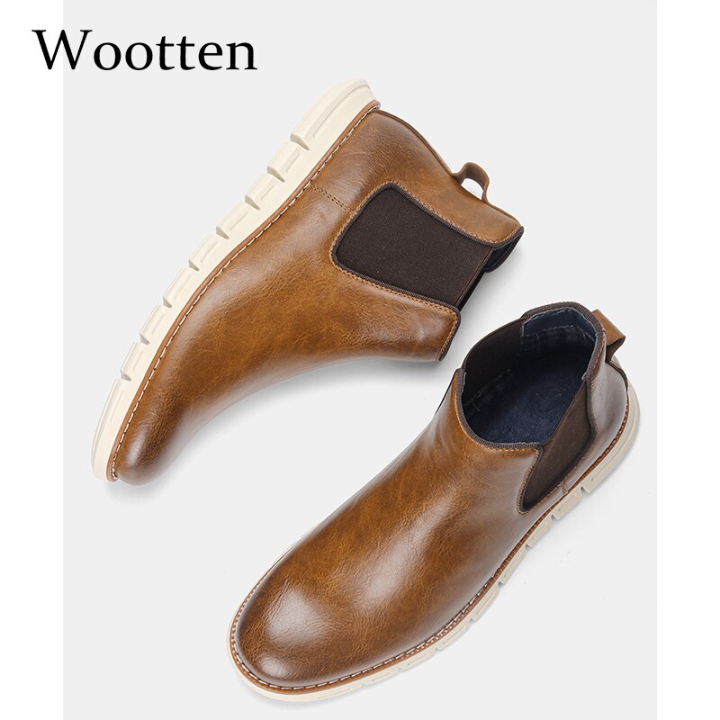 Merk heren laarzen herfst chelsea boots heren mode comfortabele vintage enkellaarsjes