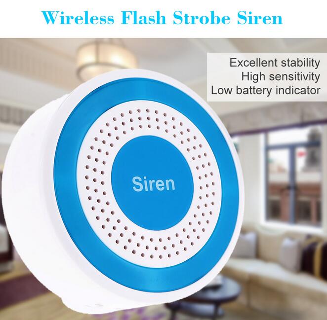 Draadloze Strobe Sirene Alarm 433 Mhz Draadloze Sirene Control Standalone Flitser Sirene voor GSM Alarmsysteem