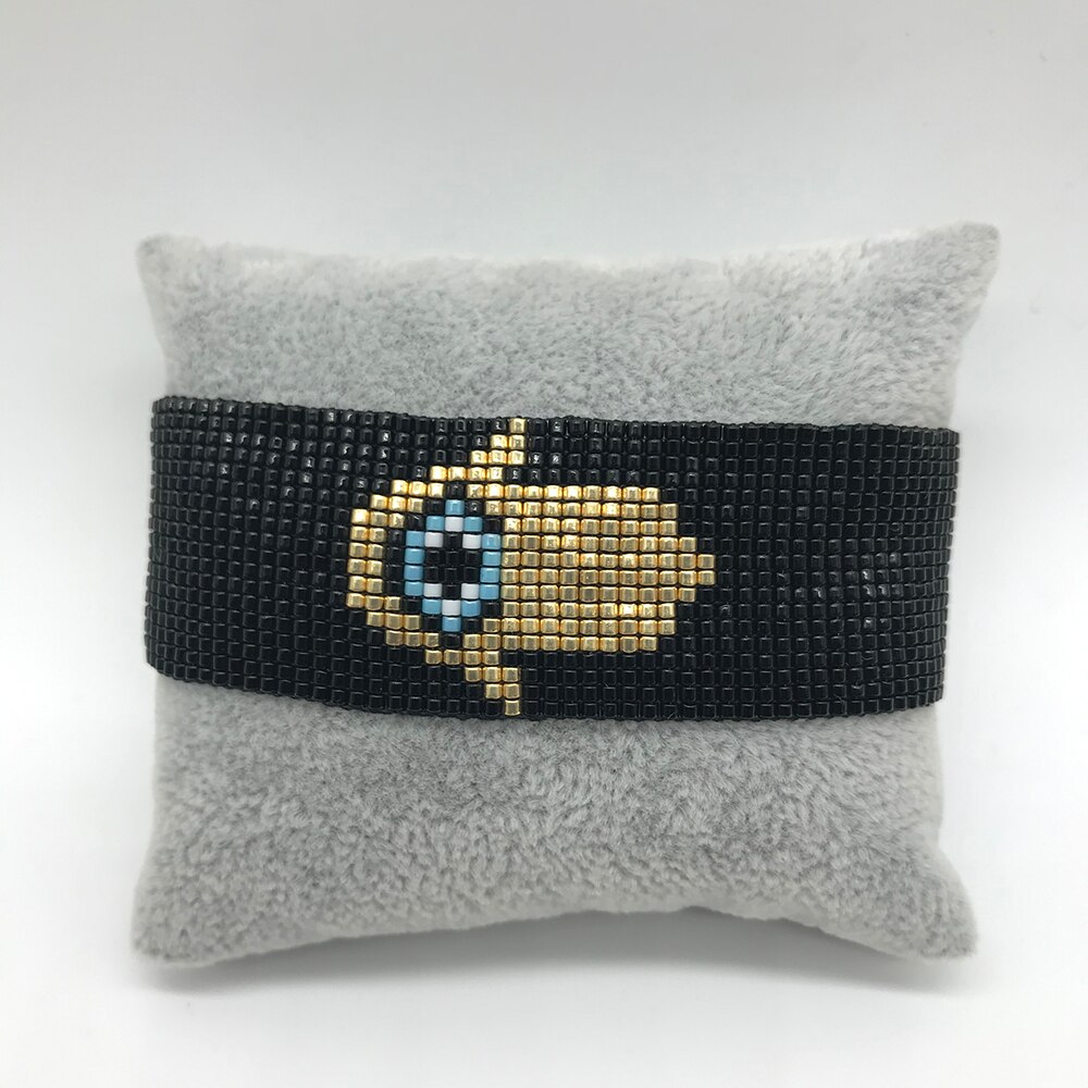 BLUESTAR MIYUKI Armbinde Bösen Augen Armbänder GLÜCKLICH knapp Pulseras Mujer Moda Handarbeit Gewebt Schmuck: 6