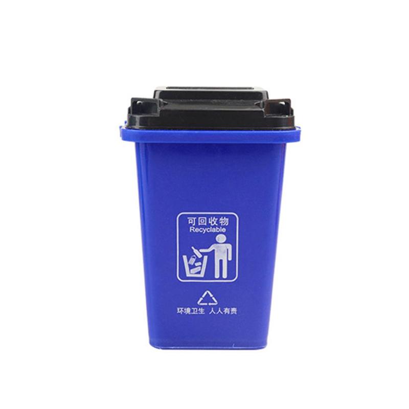 Mini escritorio ordenado pluma Papelera con tapa papelería titular basura: Recyclable