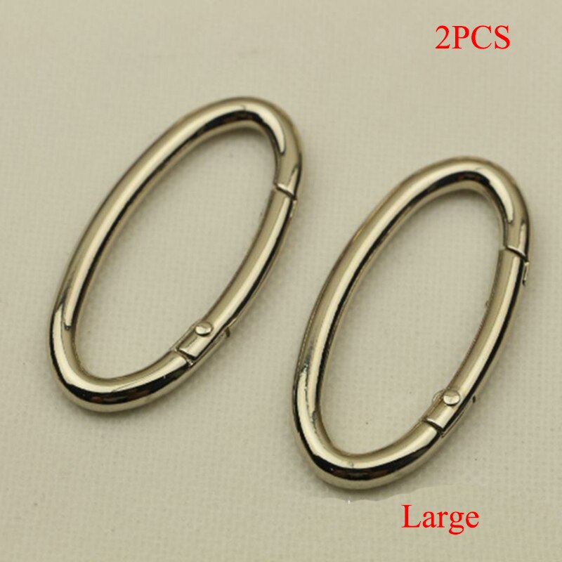 2 stk metallport fjær oval ringe spenner klips karabiner vesker håndveske krok lærveske stropp spenne karabinkrok bag tilbehør
