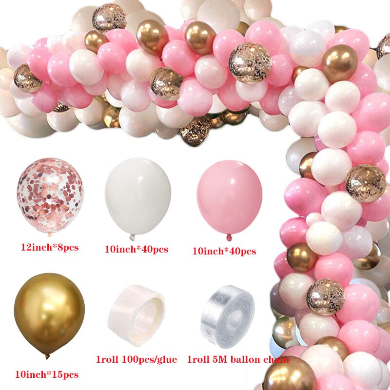105pcs Balloon Garland Arch Kit Baby Girl Baptism Grandado