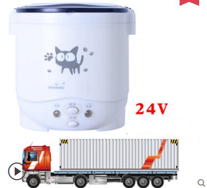 Panela elétrica portátil para arroz, 1l, mini panela de arroz, usado em casa, 220v ou em carro, 12v, caminhão, 24v, multiformas: 24V