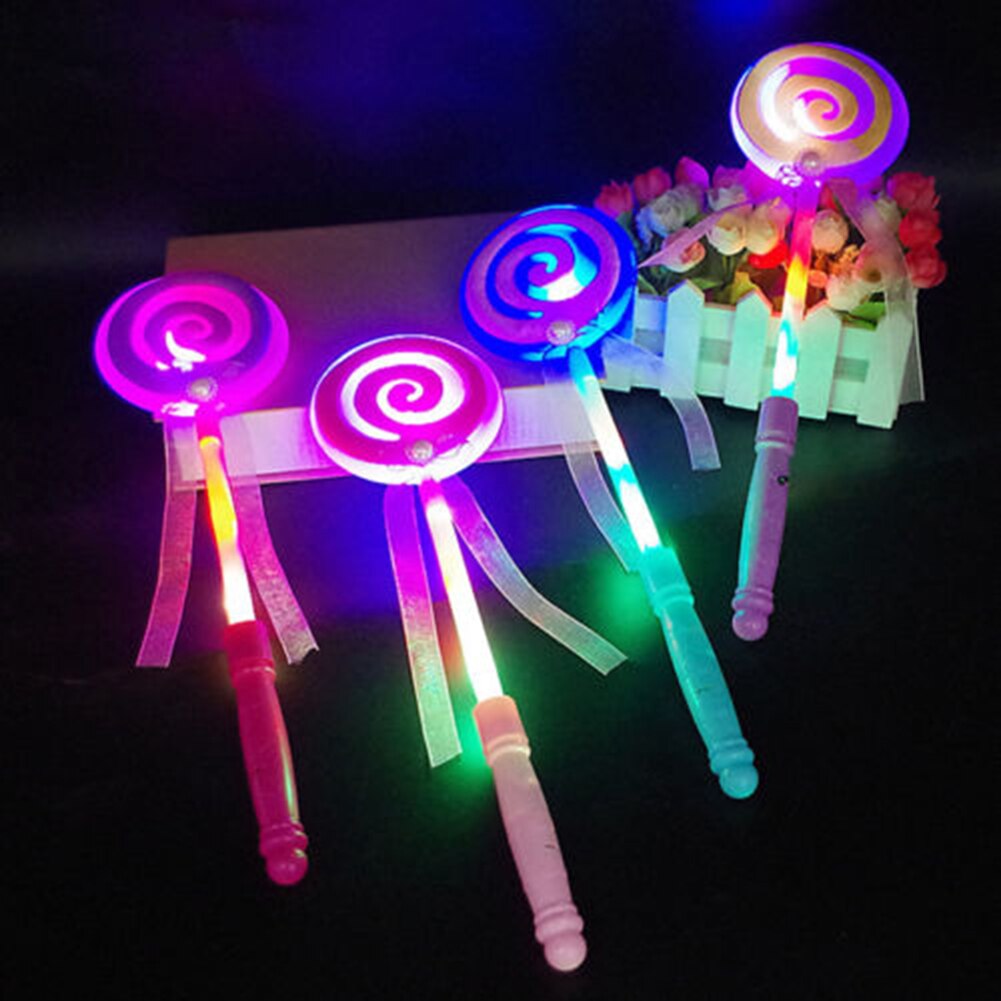 Led lollystokje les licht op knipperende fee magische prinses lollystokje meisje kerstmis voor gloeiende feestbenodigdheden speelgoed
