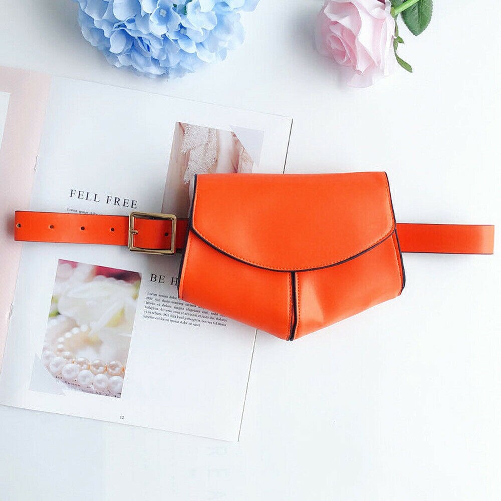 Sac de ceinture imprimé serpent de sac de taille des femmes loisirs voyage heuptas fanny pack mini sac à main: Orange