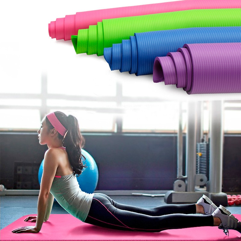 10mm yogamåtte træningspude tyk skridsikker foldning gym fitnessmåtte pilates udendørs indendørs træning gym træning fitness tæppe