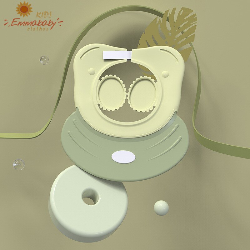 7 Colors Infant Shower Cap Visor Protective Shower Products Cap Wide Brim Ear Cover Adjustable Bath Time Safety Hat
